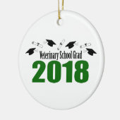 Afstudeerder diergeneeskunde 2018 Petten en diplom Keramisch Ornament (Links)