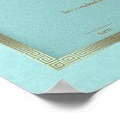 Afstudeerder Diploma Certificate Greek Keys Gold L Poster (Hoek)