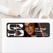 AFSTUDEERDER! Eenvoudig modern foto-Afstuderen Etiket (Insitu)