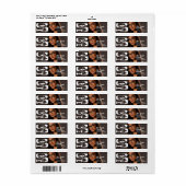 AFSTUDEERDER! Eenvoudig modern foto-Afstuderen Etiket (Full Sheet)