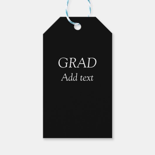 Afstudeerder eenvoudige minimalistische afstuderen cadeaulabel (Voorkant)