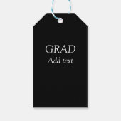 Afstudeerder eenvoudige minimalistische afstuderen cadeaulabel (Achterkant)