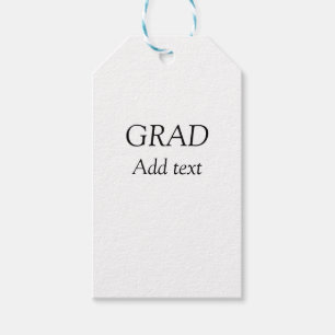 Afstudeerder eenvoudige minimalistische afstuderen cadeaulabel