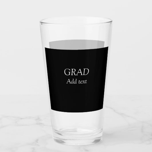 Afstudeerder eenvoudige minimalistische afstuderen glas (Voorkant)