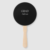 Afstudeerder eenvoudige minimalistische afstuderen handwaaier (Achterkant)