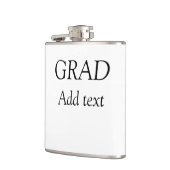 Afstudeerder eenvoudige minimalistische afstuderen heupfles (Links)