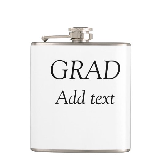 Afstudeerder eenvoudige minimalistische afstuderen heupfles (Voorkant)