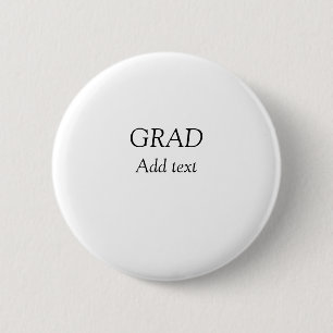 Afstudeerder eenvoudige minimalistische afstuderen ronde button 5,7 cm