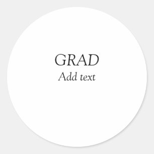 Afstudeerder eenvoudige minimalistische afstuderen ronde sticker