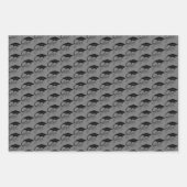 Afstudeerder Elegant Black Gradup Cap Script Inpakpapier Vel (Voorkant 3)