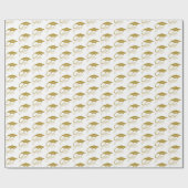 Afstudeerder Elegant Gold Gradup Cap Cadeaupapier (Vlak)