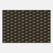 Afstudeerder Elegant Gold Gradup Cap Inpakpapier Vel (Voorkant 3)