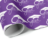 Afstudeerder Elegant White Gradup Cap Cadeaupapier (Rol Hoek)