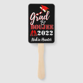 Afstudeerder en Boujee| Ze deed dat| Rood en Zwart Handwaaier (Achterkant)