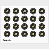 Afstudeerder Favor Black Ronde Sticker (Vel)