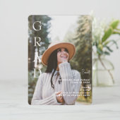 Afstudeerder Foto Afgeronde Graduation Party Uitno Kaart (Staand voorkant)