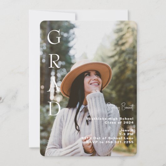 Afstudeerder Foto Afgeronde Graduation Party Uitno Kaart (Voorkant)