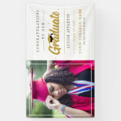 Afstudeerder Foto Afstuderen 2025 Feest Spandoek (Verticaal)