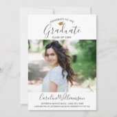 Afstudeerder Foto Afstuderen Aankondiging Trendy B (Voorkant)