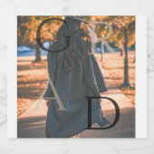 Afstudeerder Foto Afstuderen bier Etiket flesje (Enkel label)