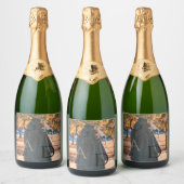 Afstudeerder Foto Afstuderen Mousserende Wijn Labe Sparkling Wijnetiket (Flessen)