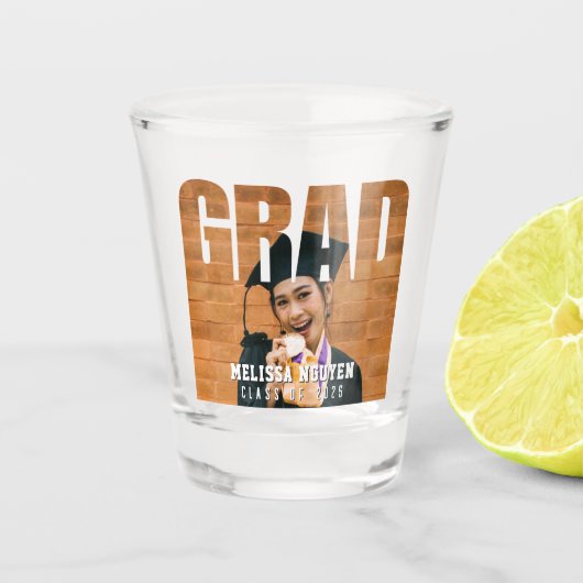 Afstudeerder Foto Afstuderen Shot Glas (Voorkant)