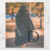 Afstudeerder Foto Afstuderen Wijnlabel Wijn Etiket (Enkel label)