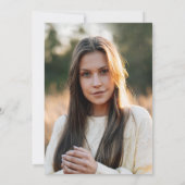 Afstudeerder Foto Blue Neon Sign Graduparty Kaart (Achterkant)