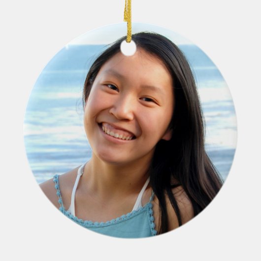 Afstudeerder Foto Groen Goud Glitter Script Keepsa Keramisch Ornament (Achterkant)