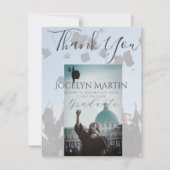 Afstudeerder Foto Pet naar rand Dank u Briefkaart (Voorkant)