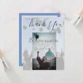 Afstudeerder Foto Pet naar rand Dank u Briefkaart (Voorkant / Achterkant in situ)