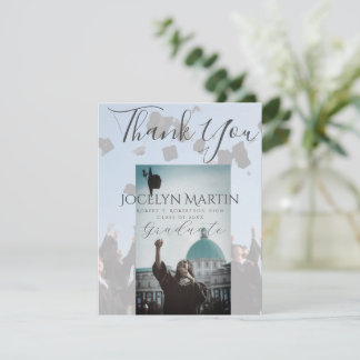 Afstudeerder Foto Pet naar rand Dank u Briefkaart