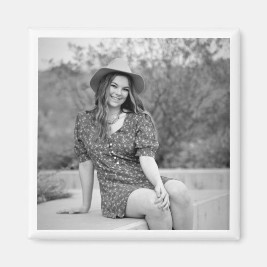 Afstudeerder FOTO Tijdloze Keepsake Afstuderen Fun Magneet (Voorkant)