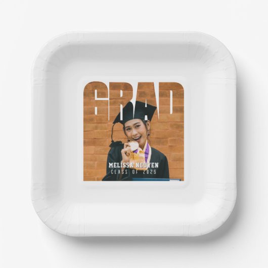 Afstudeerder Foto Wit Afstuderen Papieren Bordje (Voorkant)