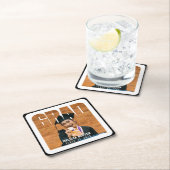 Afstudeerder Foto Zwart Afstuderen Kartonnen Onderzetters (Insitu)