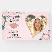 Afstudeerder Fotoklasse 2025 Blush Pink Floral Afs Spandoek (Horizontaal)