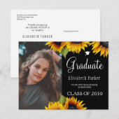 Afstudeerder foto's afstuderen bekendmaking aankondigingskaart (Voorkant / Achterkant)