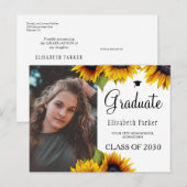 Afstudeerder foto's afstuderen bekendmaking aankondigingskaart (Voorkant / Achterkant)