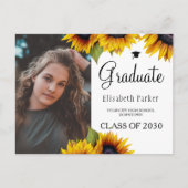 Afstudeerder foto's afstuderen bekendmaking aankondigingskaart (Voorkant)