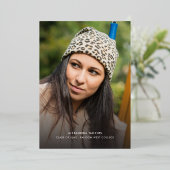 Afstudeerder Foto's Goudfolie 2024 Afstuderen Aank Folie Uitnodiging (Staand Voorkant)