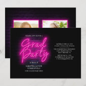 Afstudeerder Foto's Roze 2025 Afstudeerfeest Kaart (Voorkant / Achterkant)
