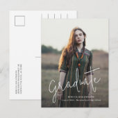 Afstudeerder Fotoscript Afstuderen Aankondigingskaart (Voorkant / Achterkant)