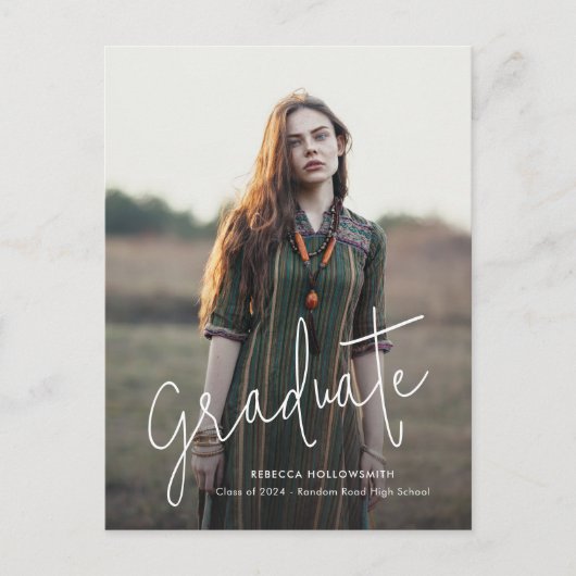 Afstudeerder Fotoscript Afstuderen Aankondigingskaart (Voorkant)