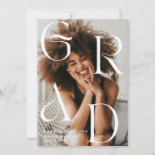 Afstudeerder Gestapelde letters Typografie Afstude Kaart (Voorkant)