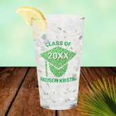 Afstudeerder Glam Green Pet Elegant Gefeliciteerd Glas