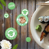 Afstudeerder Glam Green Pet Foto Graduparty Confetti