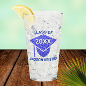 Afstudeerder Glam Navy Pet Elegant Gefeliciteerd Glas