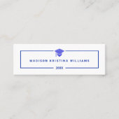 Afstudeerder Glam Navy Pet High School Aangepaste  Contactkaartje (Voorkant)