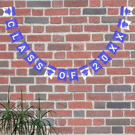 Afstudeerder Glam Navy Pet Simple Class of Plus Ye Vlaggetjes