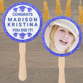 Afstudeerder Glam Navy Pet Simple Elegant Afbeeldi Handwaaier